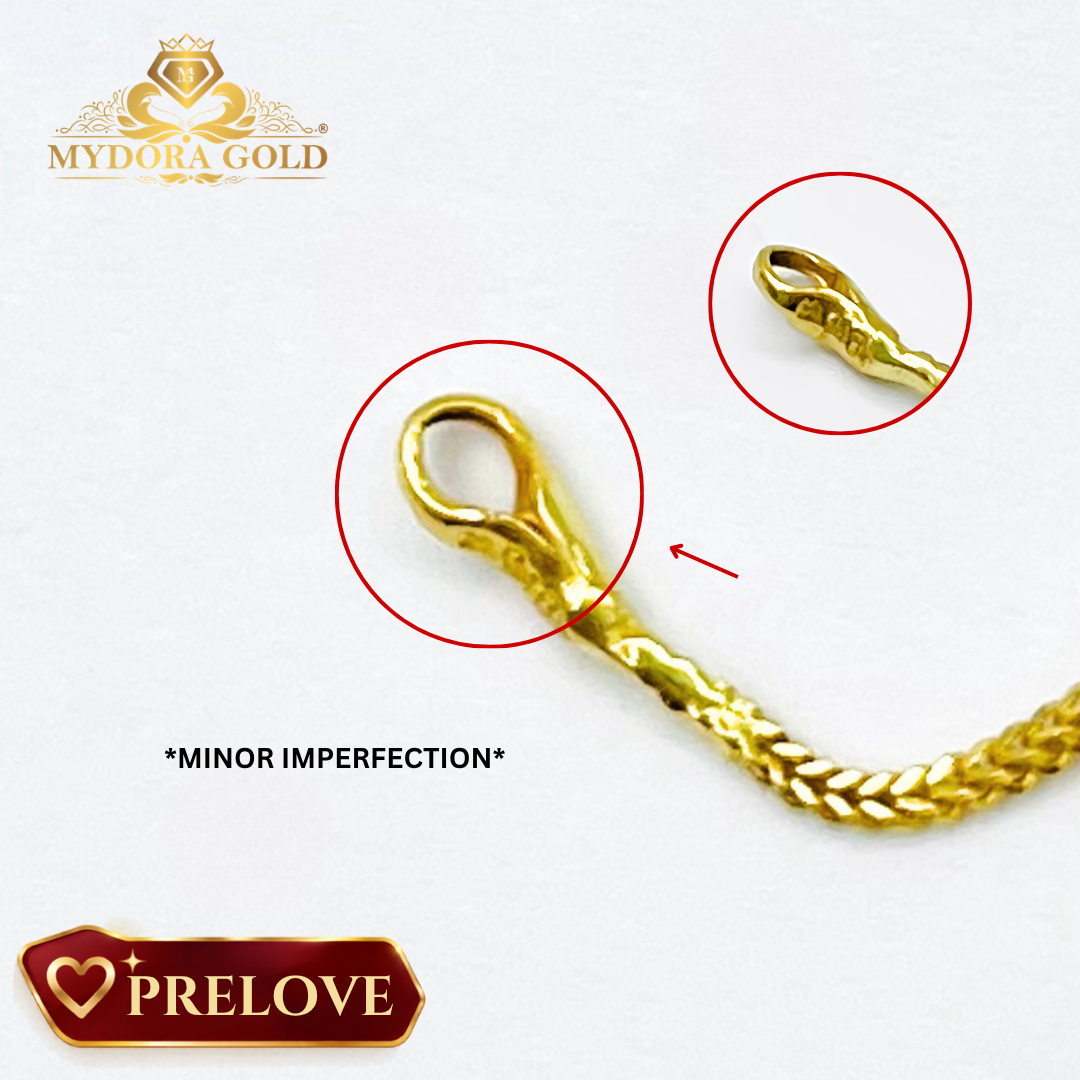 PRE-LOVE: Rantai Tangan PDR Fesyen + Love Pahat l EMAS 916/22K