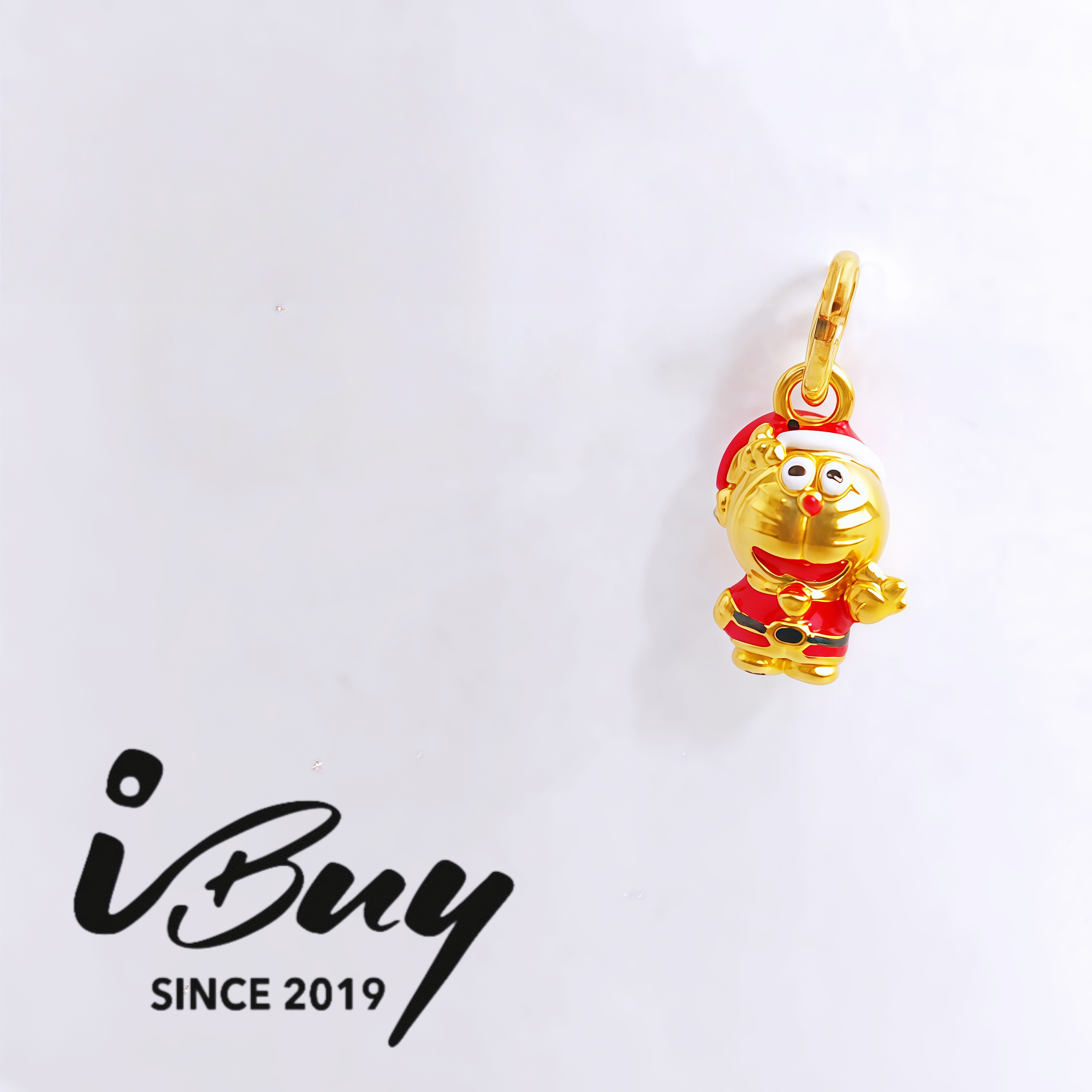916 HARD GOLD ENAMEL SANTA DORAEMON BEAD 916 硬金 珐琅圣诞老人小叮当串咀