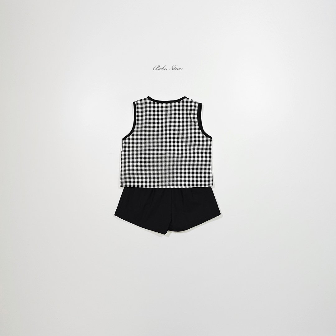 ☀️預訂 韓國直送☀️🇰🇷Bebenine兩色格紋純棉背心上下套裝