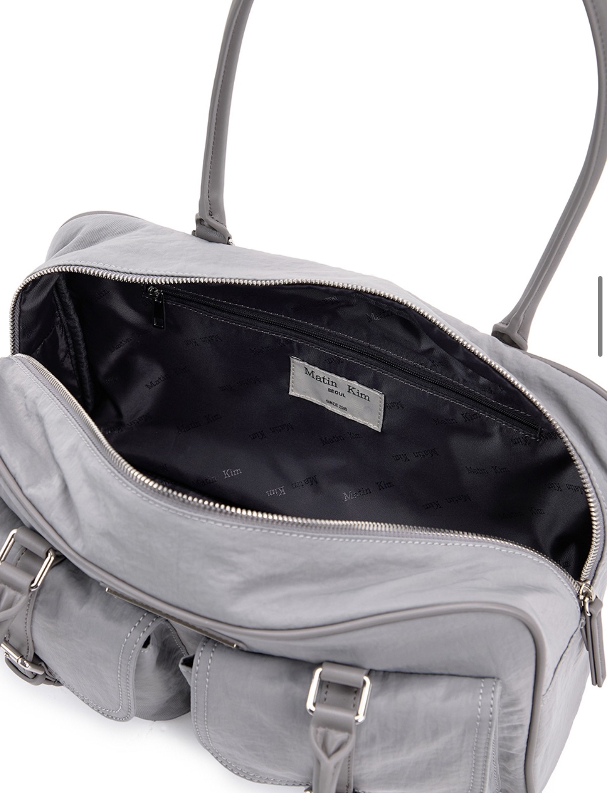 MATIN KIM 特價場 DOUBLE POCKET SPORTY TOTE BAG IN GREY