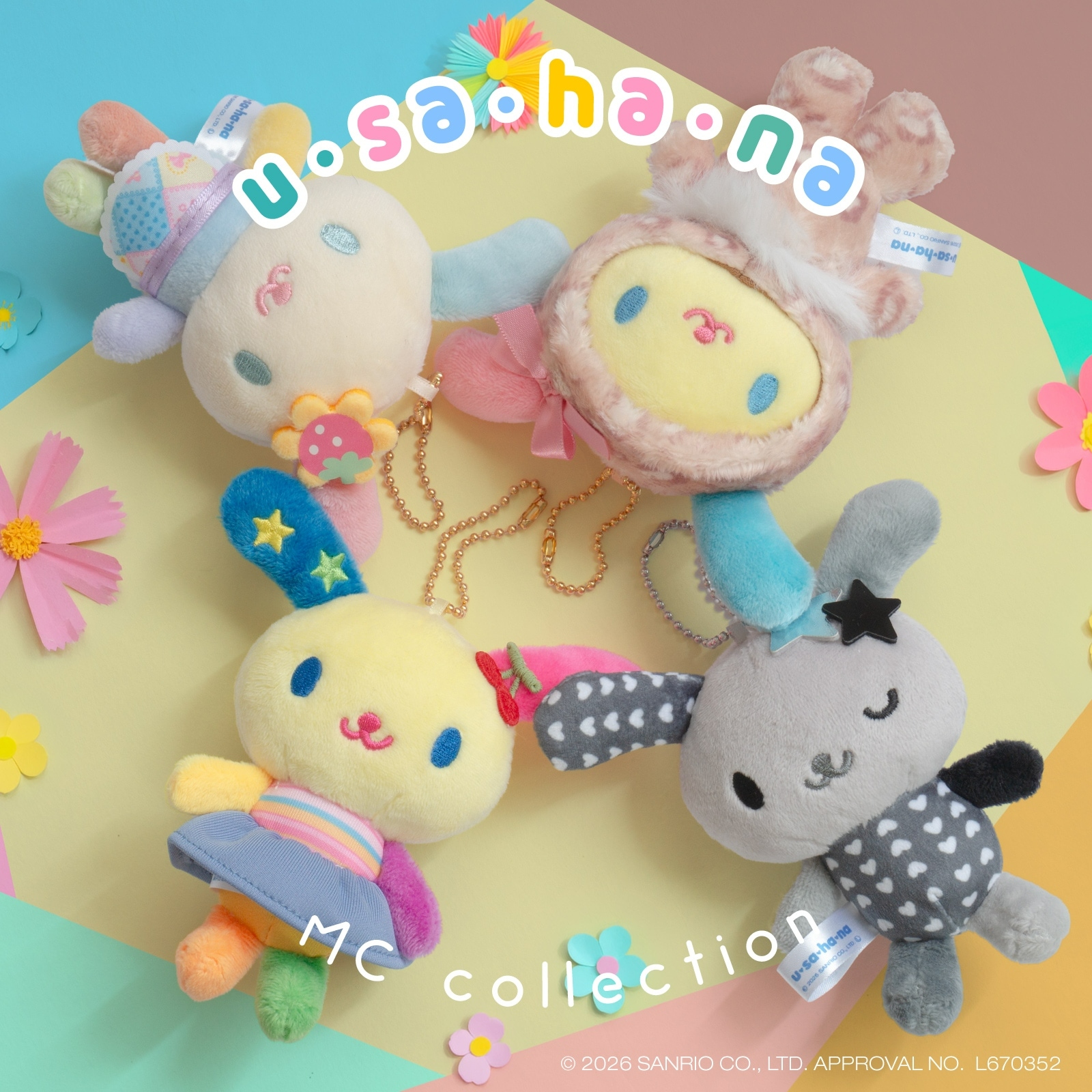 🌸 【預訂】Usahana 公仔掛飾<粉彩> - Usahana Mc Collection
