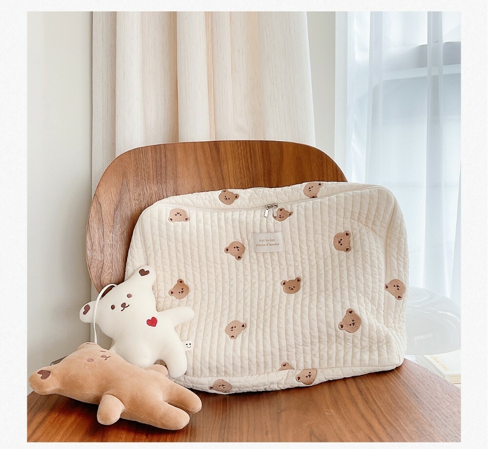 Dottodot 圓圓臉絎縫旅行包（bear only)