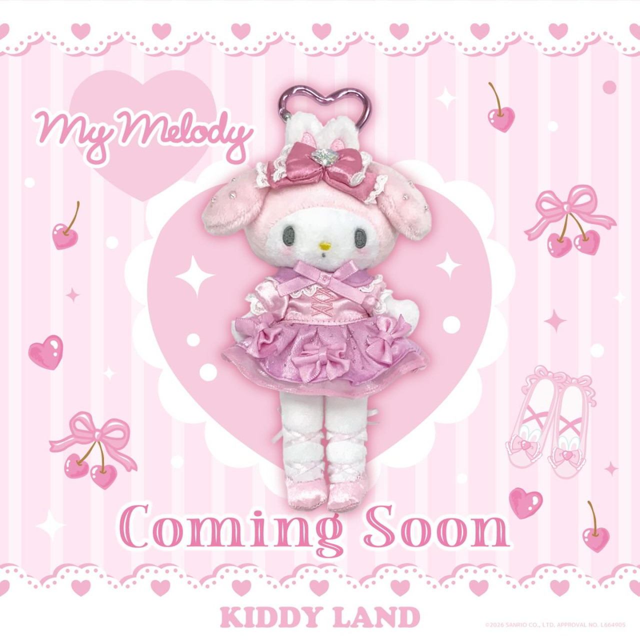 「預訂」Sanrio 長腳夢幻芭蕾舞者系列毛絨公仔（My Melody）