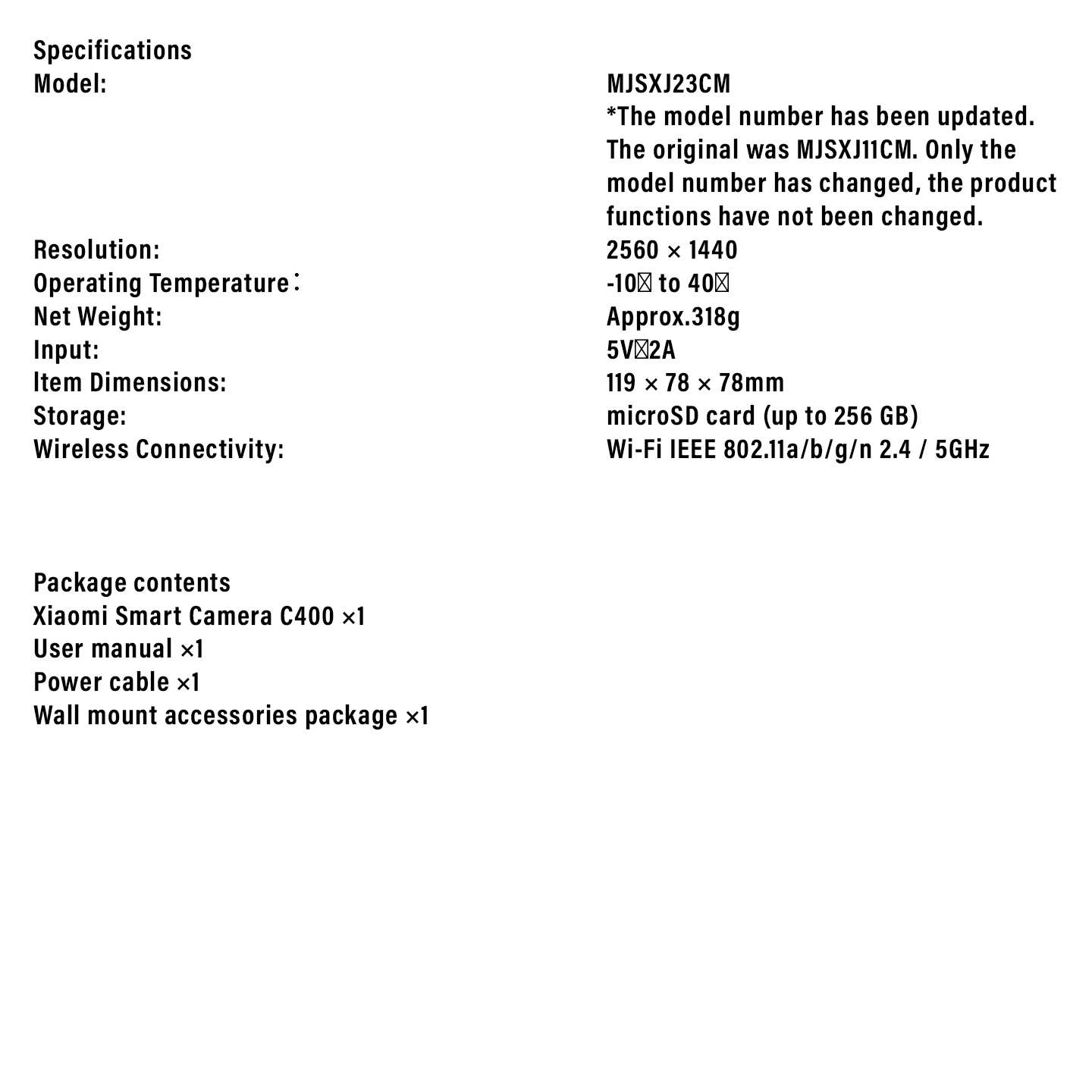 Xiaomi 2.5K C400 360° Smart Camera Ultra-Clear (BHR9242MY)