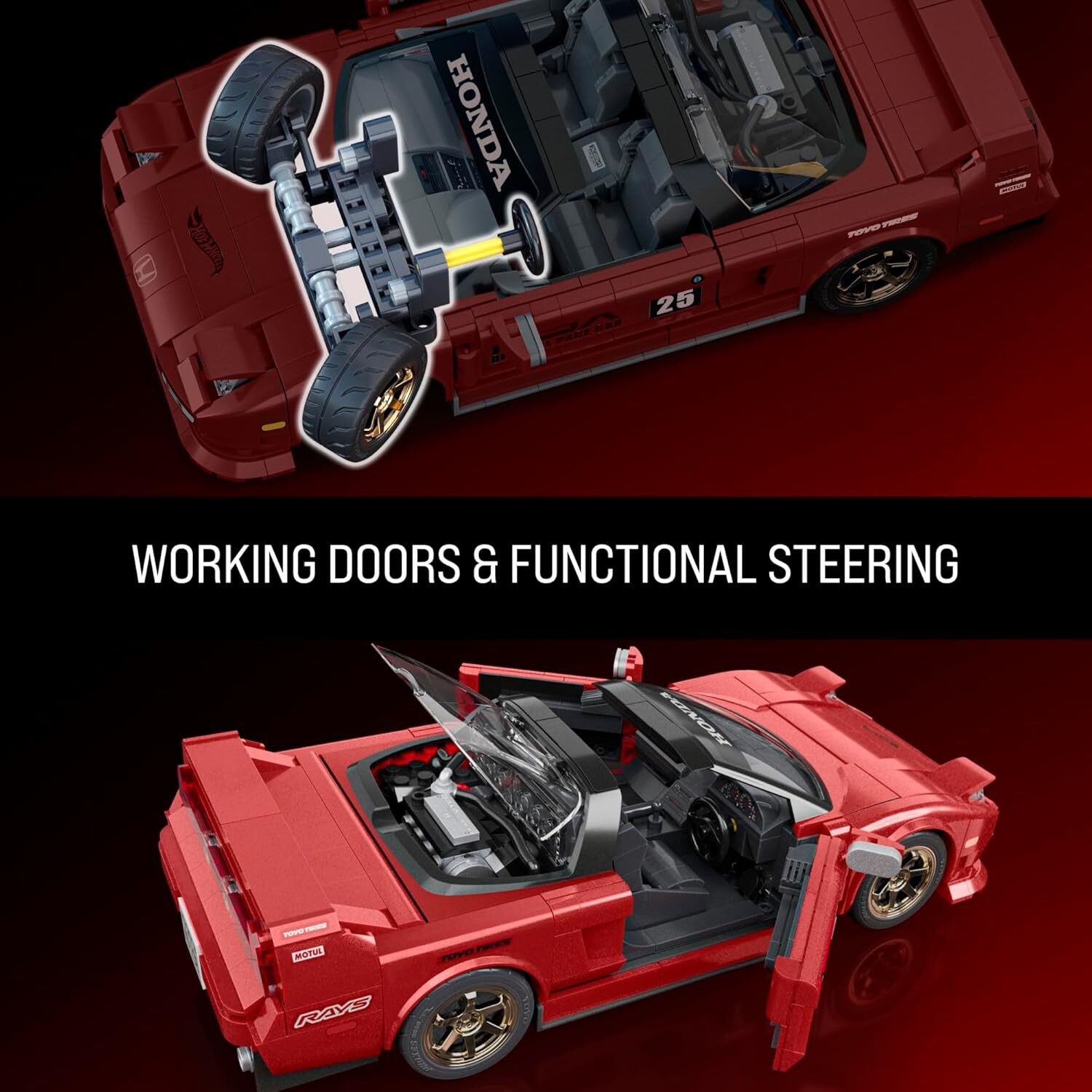 【預訂】Mattel Brick Shop x Hotwheels - '90 Honda NSX / Acura NSX 美高積木風火輪系列 