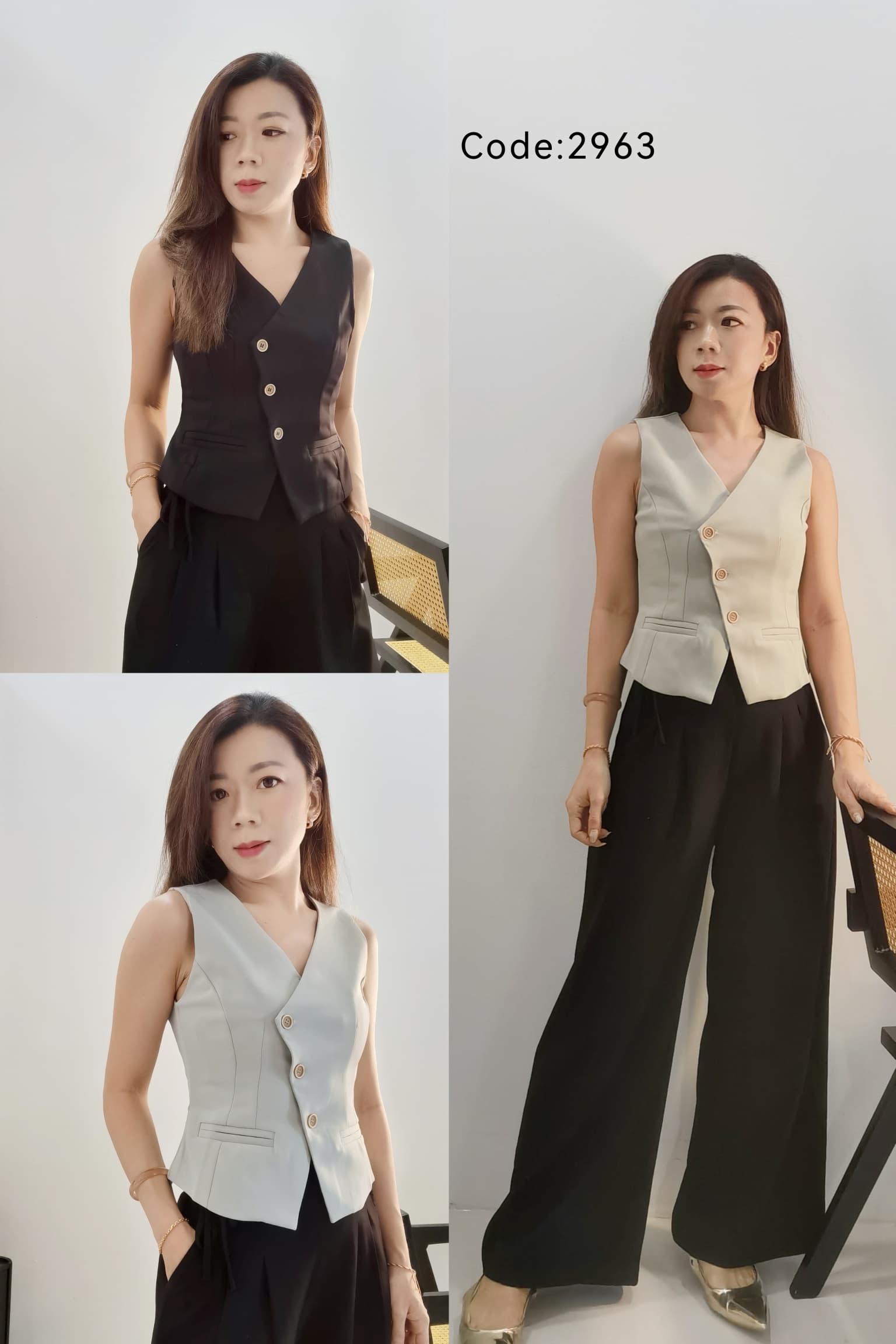 2963 PREMIUM SUIS VEST BLOUSE