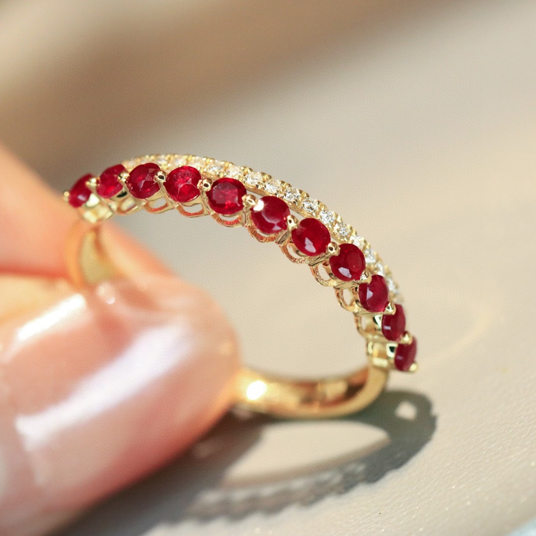 18K Ruby Diamond Ring 