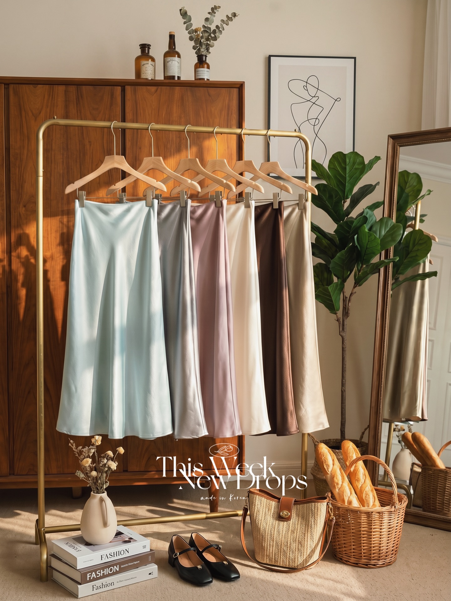 今季必備嘅緞面半截裙質