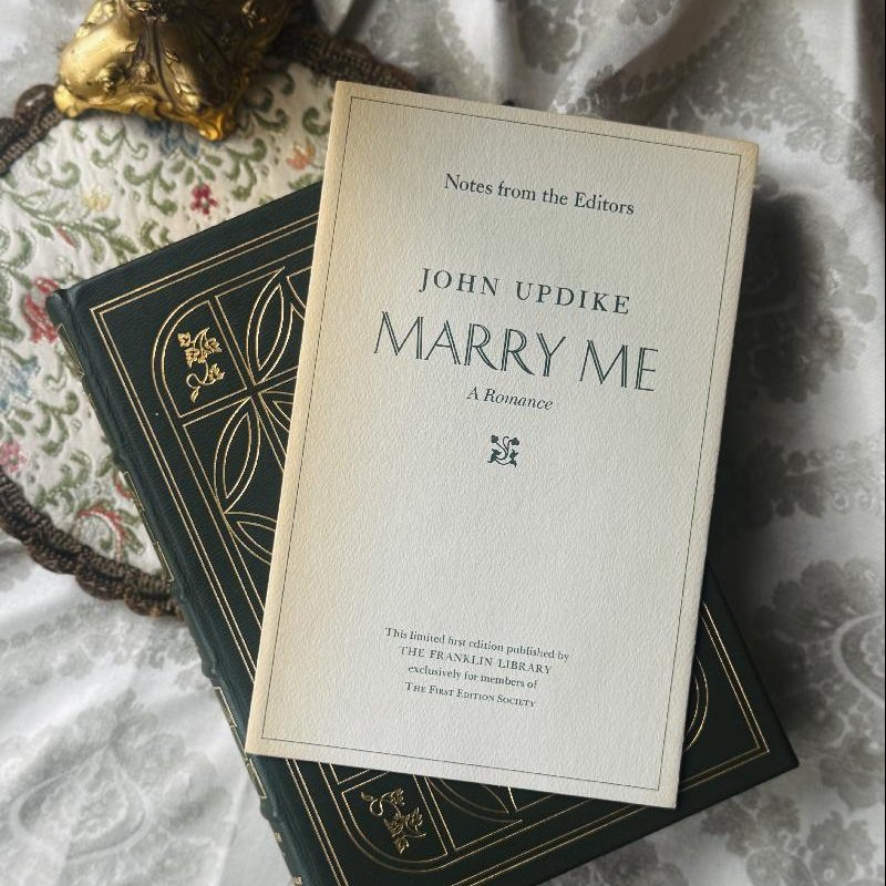 1976 "Marry Me" By Joh Updike - Franklin Library Limited First Edition- Collector's Book (NZ085)