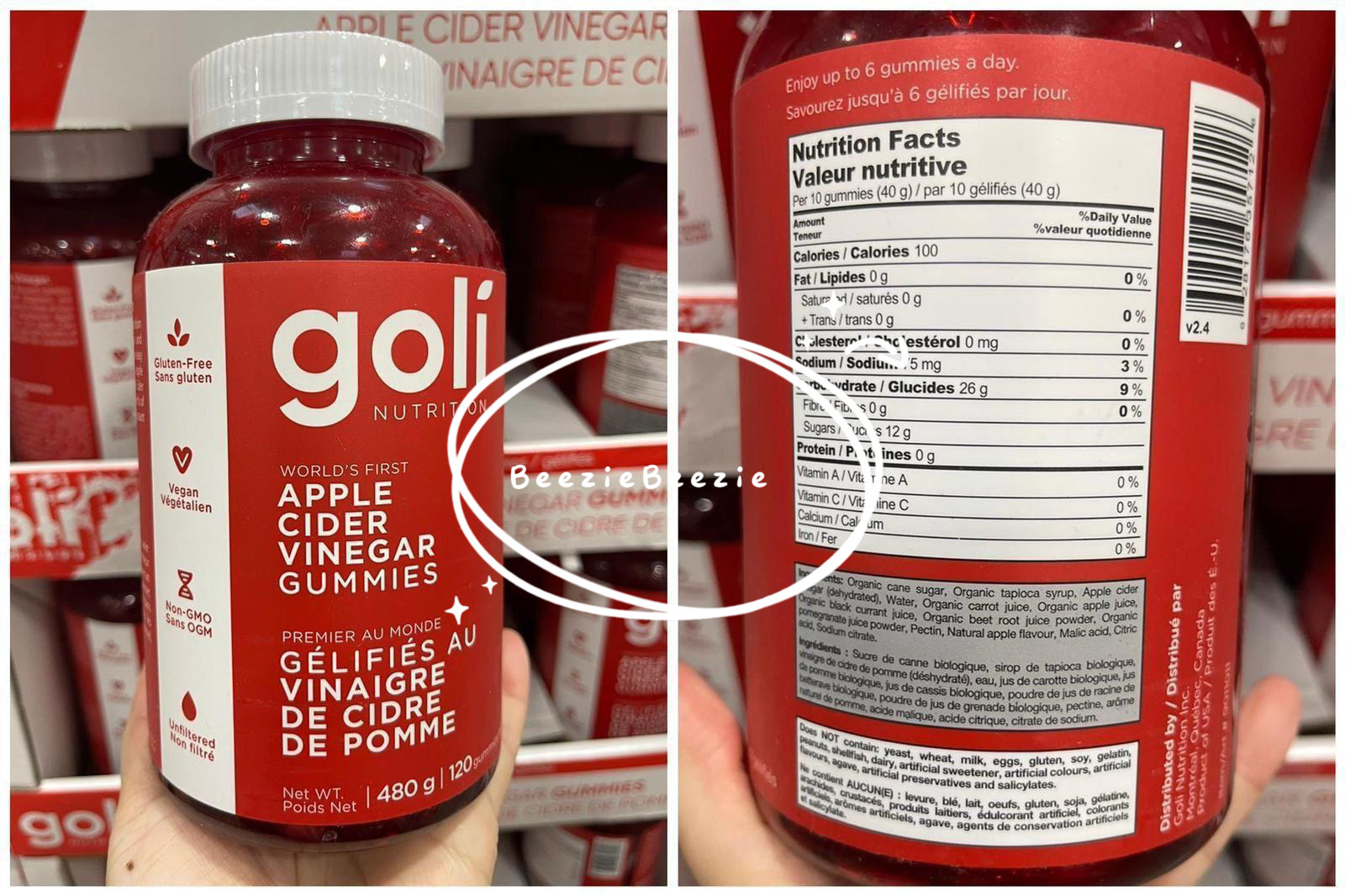 (預購 - 3月13號截單) Goli Nutrition 蘋果醋軟糖 (120 粒）