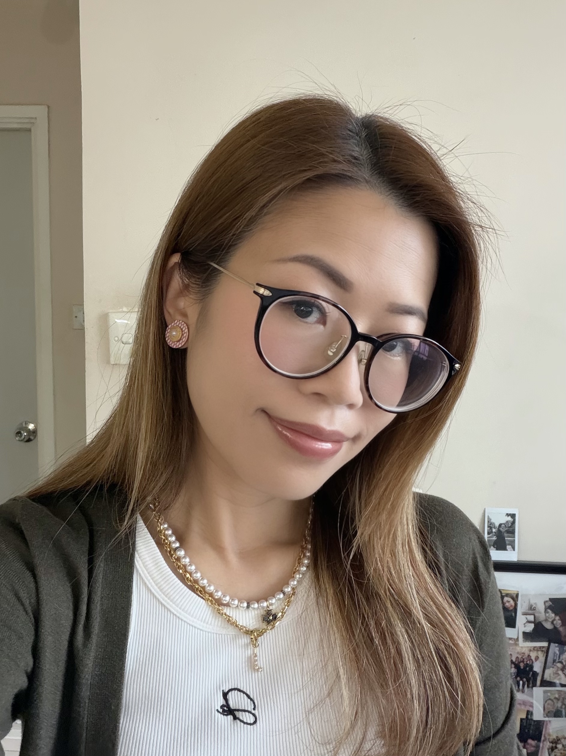 英國Metallic貝殼壓花立體耳環/Metallic Pink