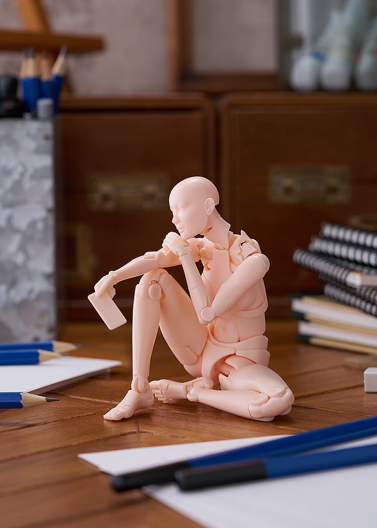 (預訂訂金 各$200) (總價 各$470) Max Factory 西村式素描人偶 OLIVE GRAY / FLESH (行版)