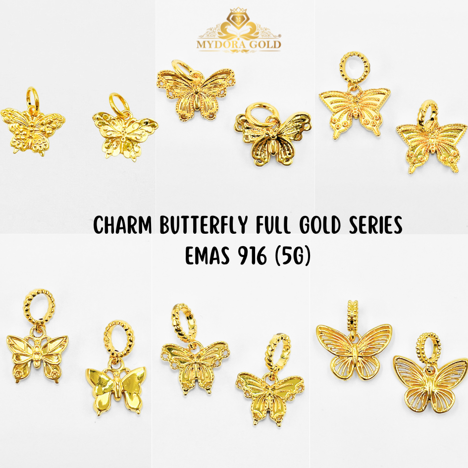 MYDORA Charm Butterfly Full Gold Series (5G) EMAS 916/22K