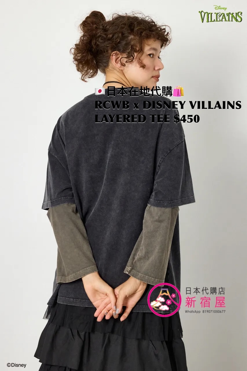 RODEO CROWNS WIDE BOWL x DISNEY VILLAINS LAYERED T-SHIRT