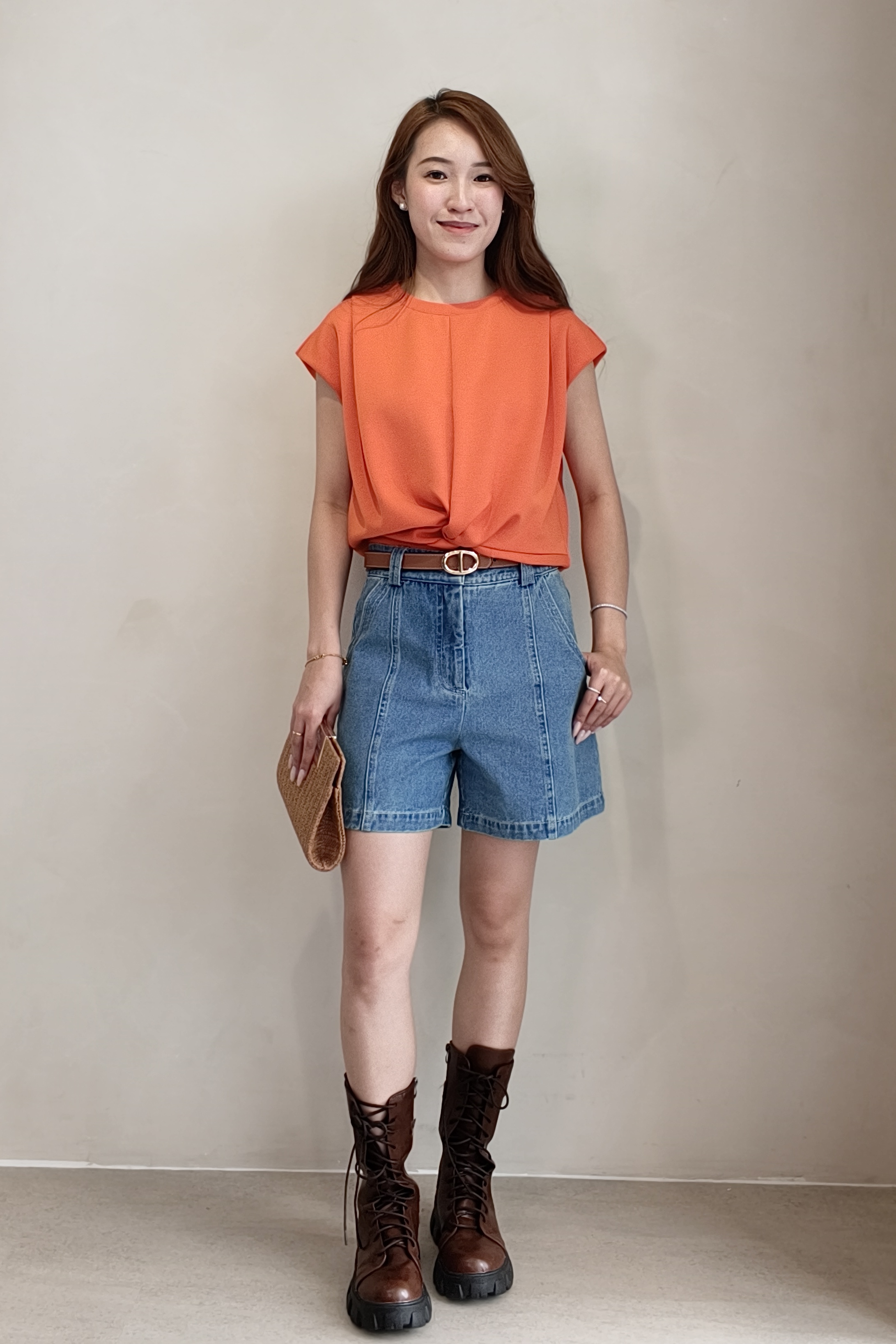 MF240605 Front Twist Cap Sleeve Top