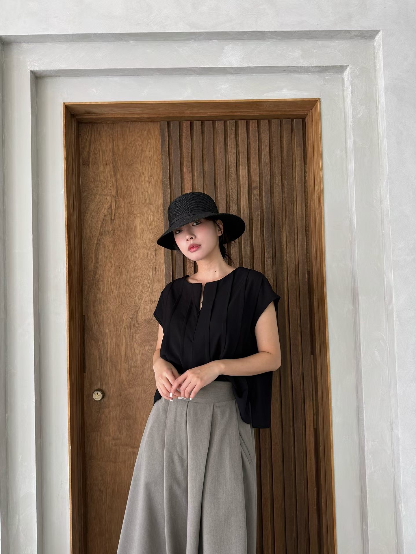 MG23_05 蝙蝠拉鍊TOP (3色)