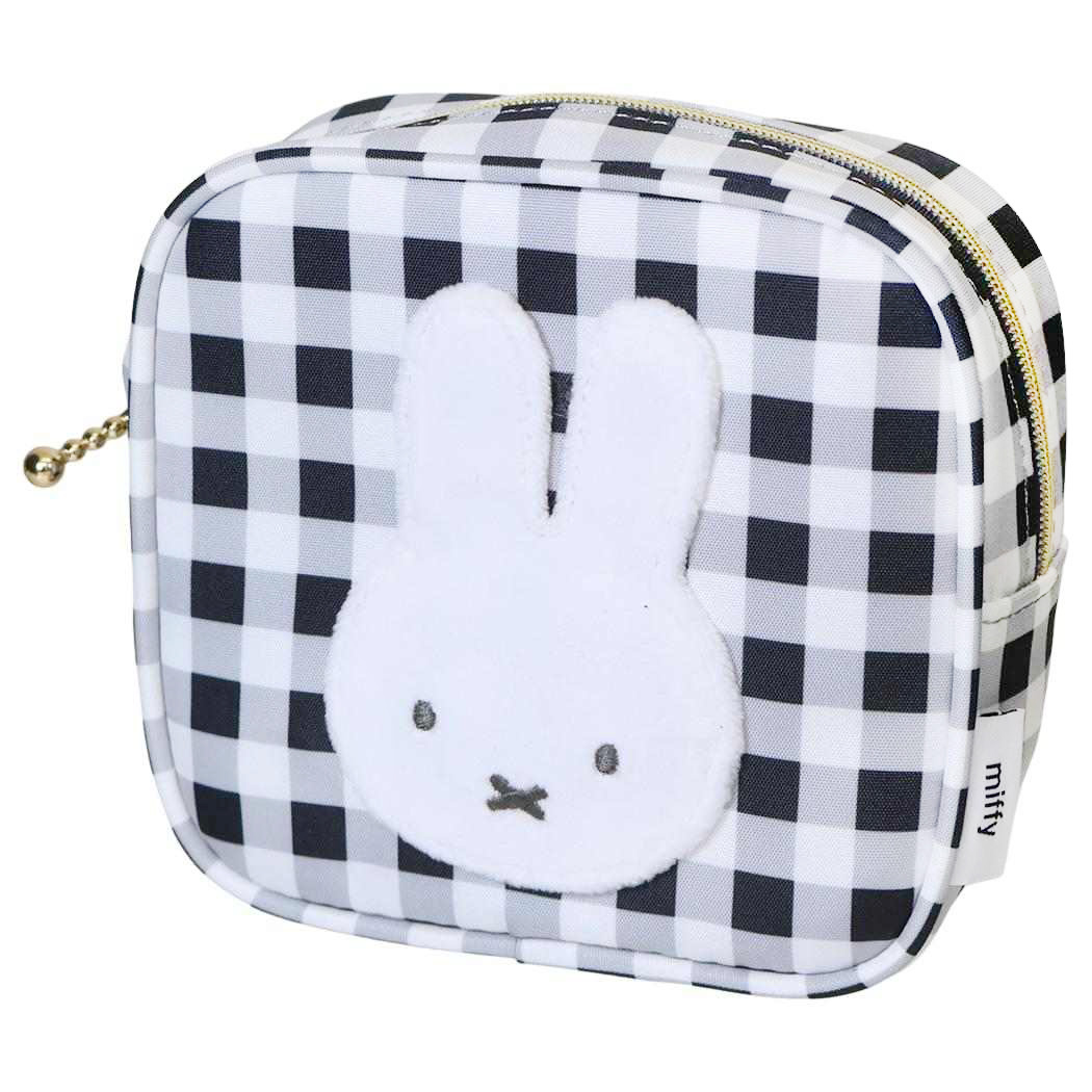現貨｜Miffy BRUNA CHECK 日版 化妝包 (MIFF-279B Black)