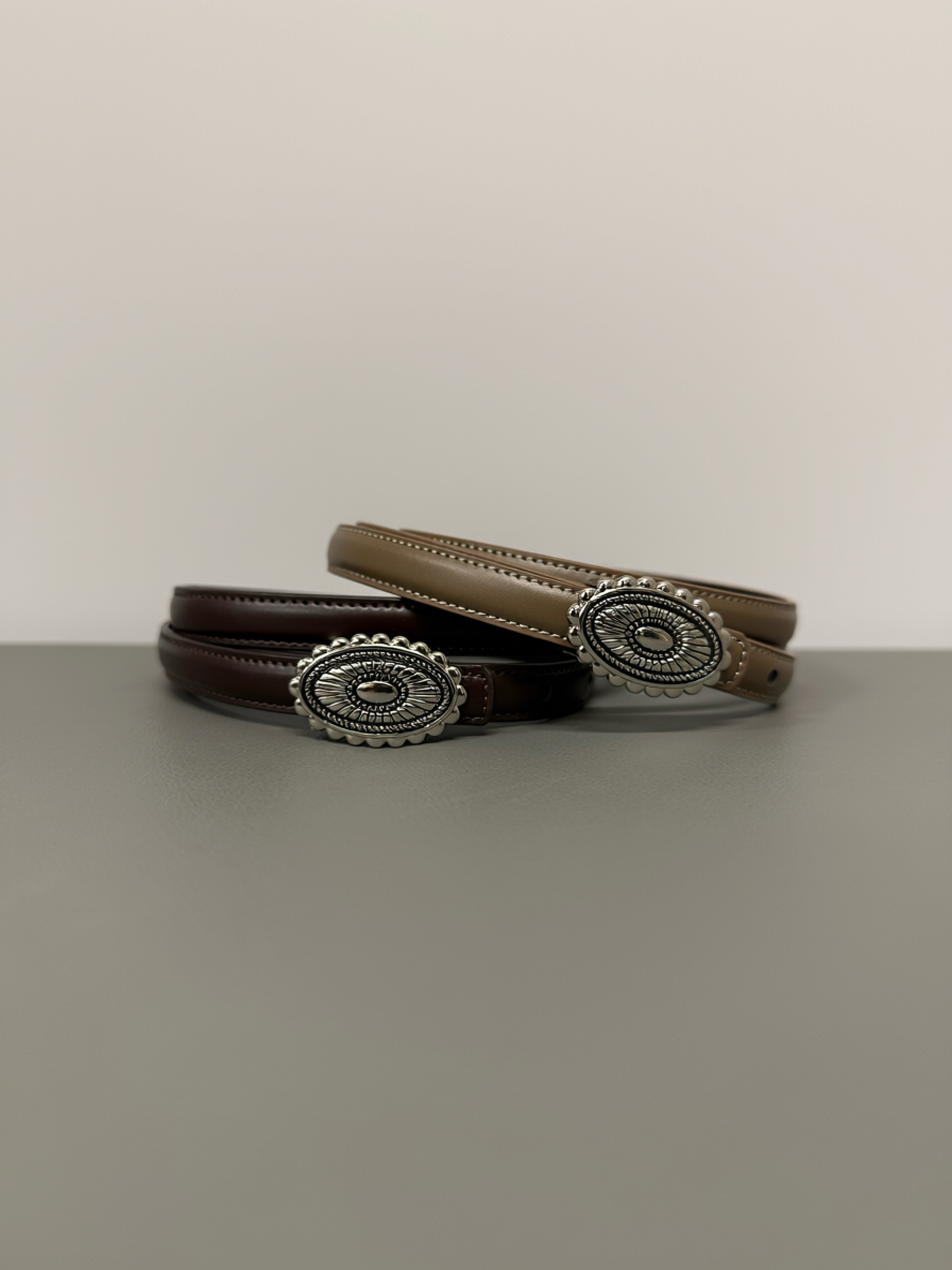 Vintage Concho Slim Belt #be16