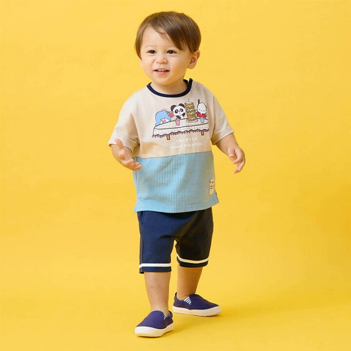 🇯🇵預訂 日本直送🇯🇵Swimmer x Sanrio系列兩色人物印花拼布短袖上衣