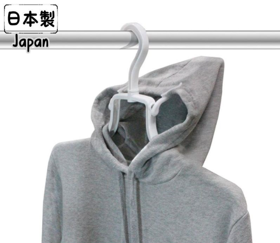 KL-203/日本製有帽衣衣架(白色)