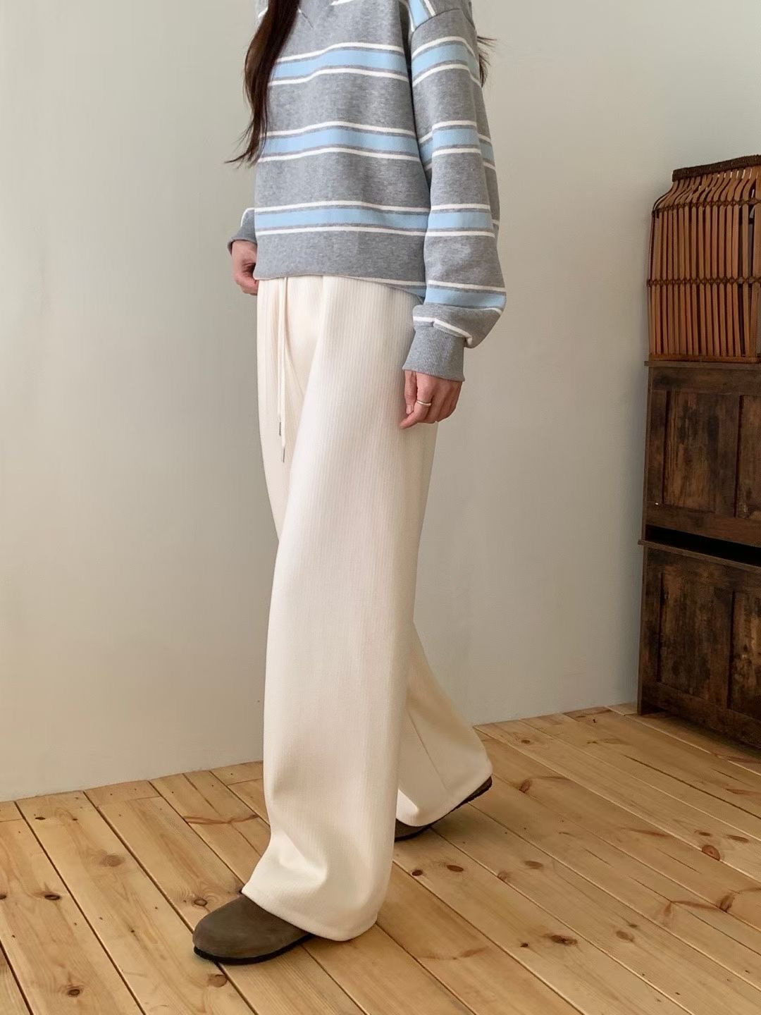 秋冬慵懶絨毛休閑長褲(四色入)