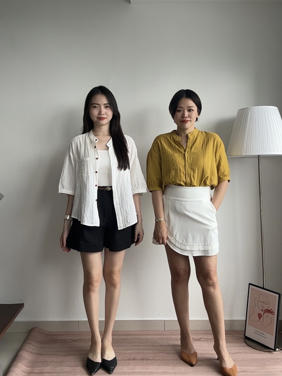 T4272 Stand Collar Half Sleeve Shirt - 3 Colors 
