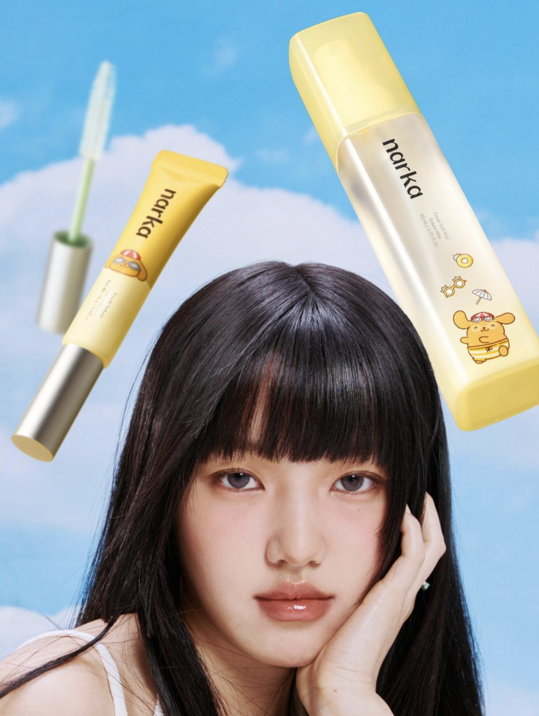  韓國 Narka X Sanrio 乘聯 布丁狗 輕霧微米 頭髮控油 噴霧 80ml +20ml｜Fresh Veil Hair Sebum Mist
