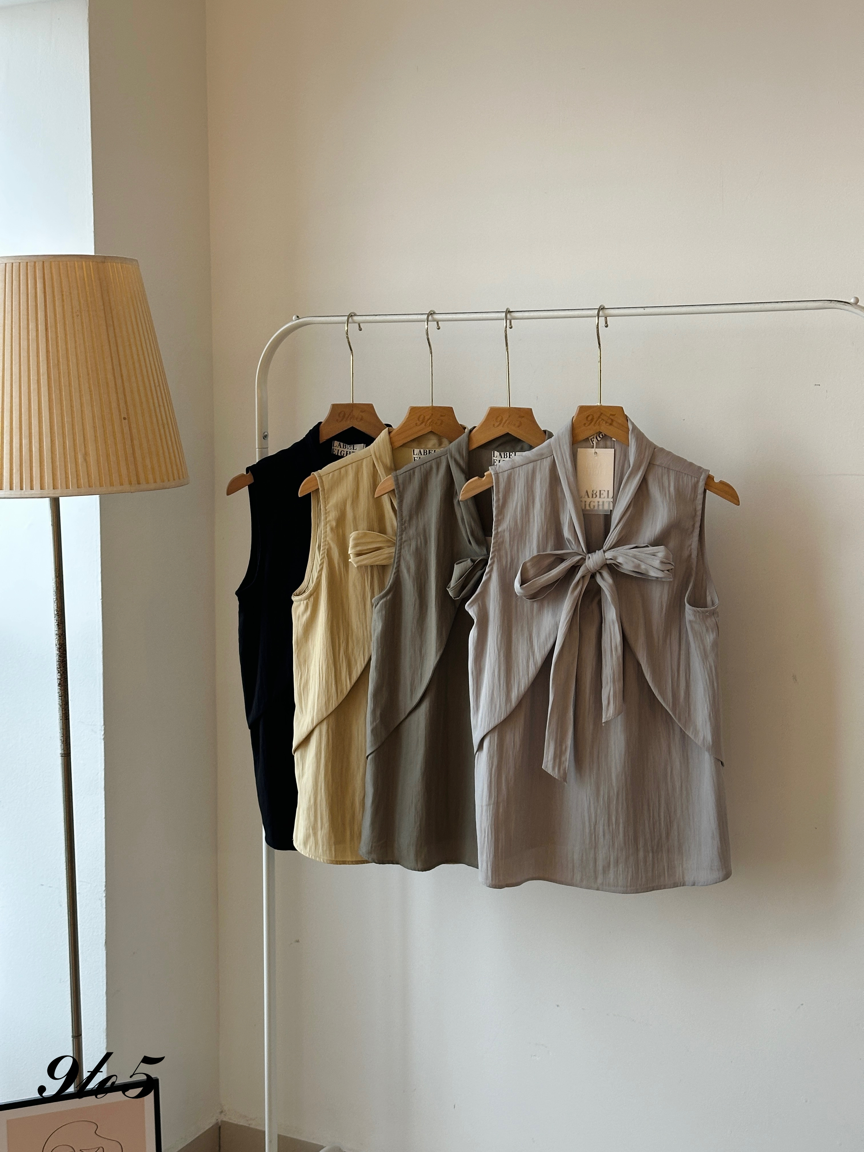 T3937 Sleeveless Bow-tie Top - 4 Colors