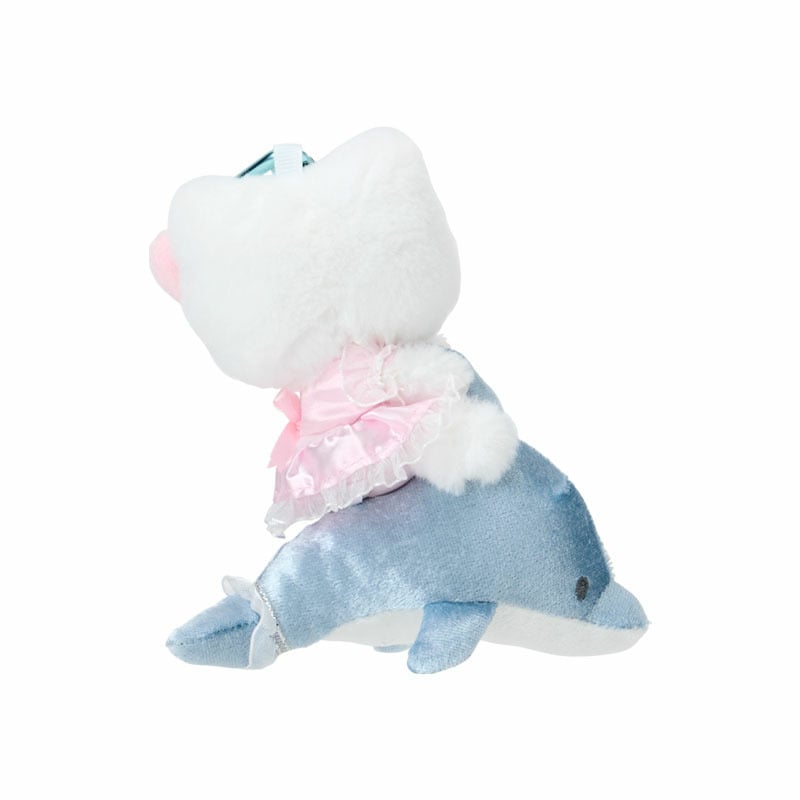 現貨｜Sanrio Hello Kitty 閃亮海豚系列 日版 吊飾 毛公仔 連心形扣 (13313-2)