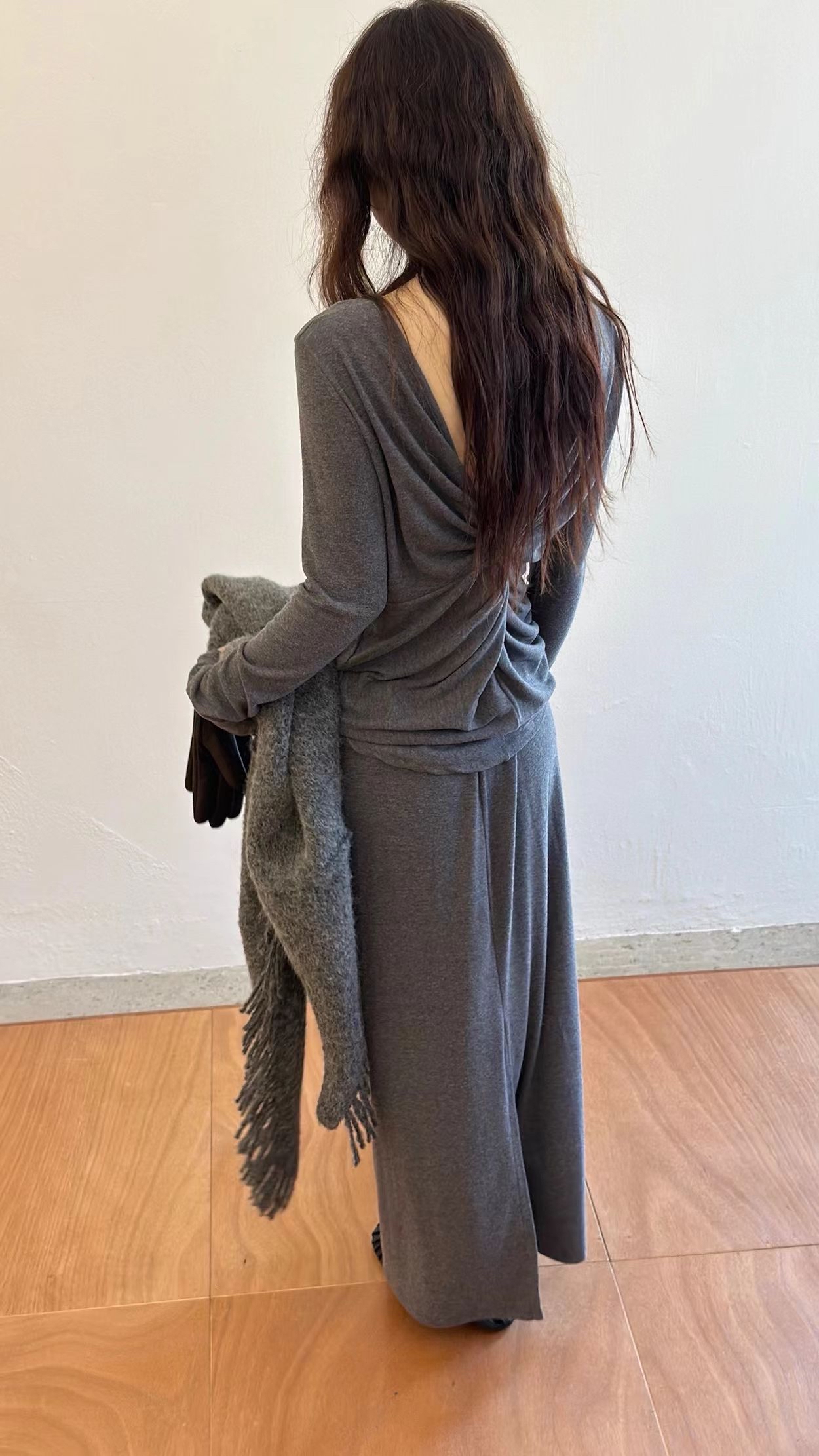 Elegant knot long skirt