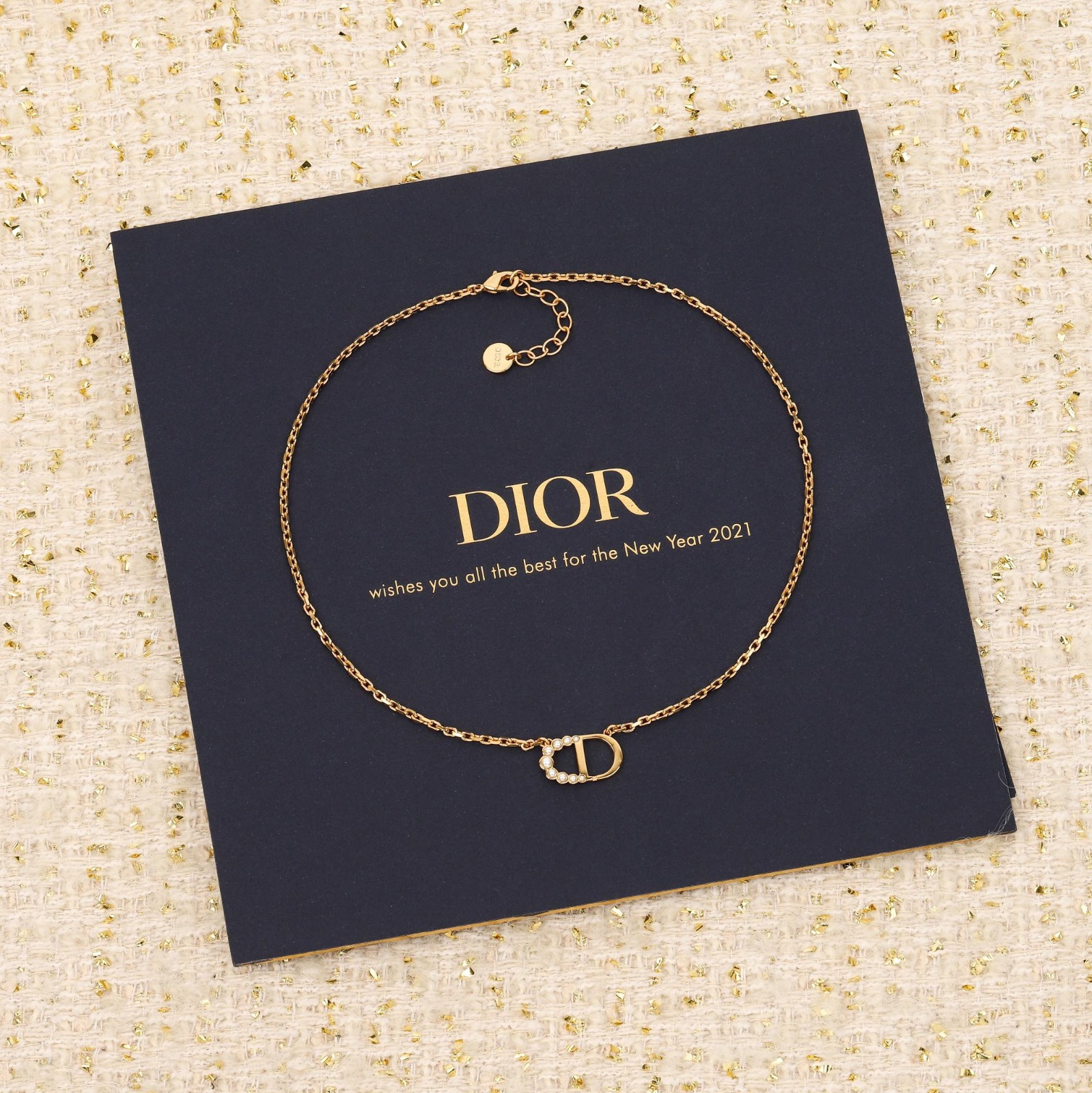 【現貨】Dior 珍珠CD項鍊 連禮盒