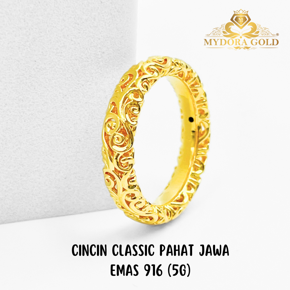 MYDORA Cincin Classic Pahat Jawa (5G) l EMAS 916/22K