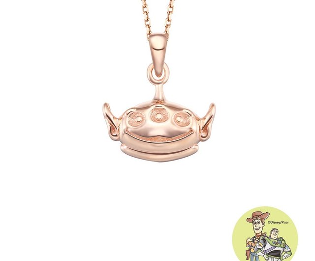 📦訂購 台灣代購 Disney 迪士尼 Toy Story 反斗奇兵 Alien 三眼仔 銀製玫瑰金頸鏈