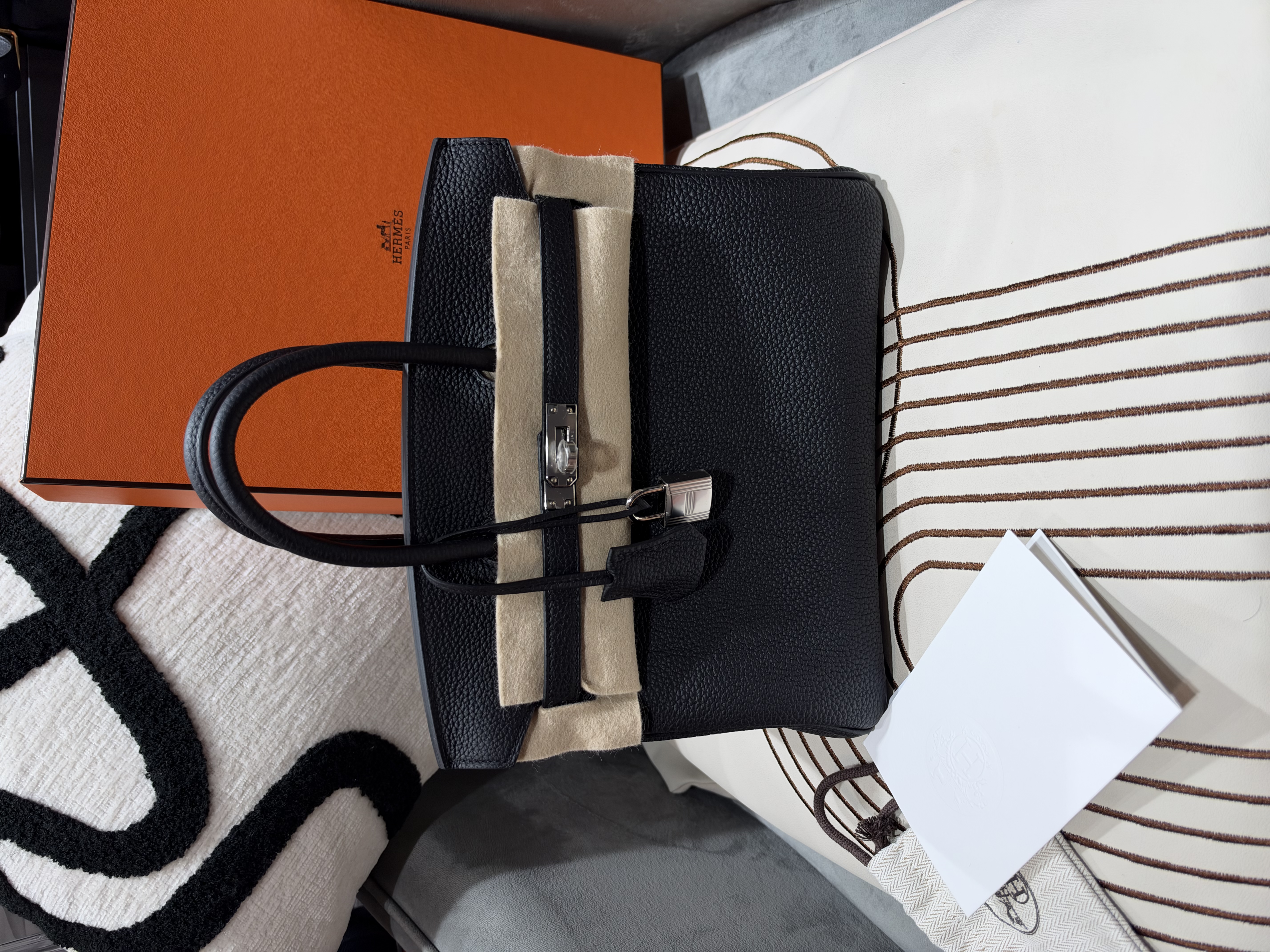 全新Hermes Birkin 25 Stamp G 黑色銀扣 100%Authentic, Brand New 全新 ☑️ 26年10月專門店收據☑️Key Lock☑️Dust bag☑️Box