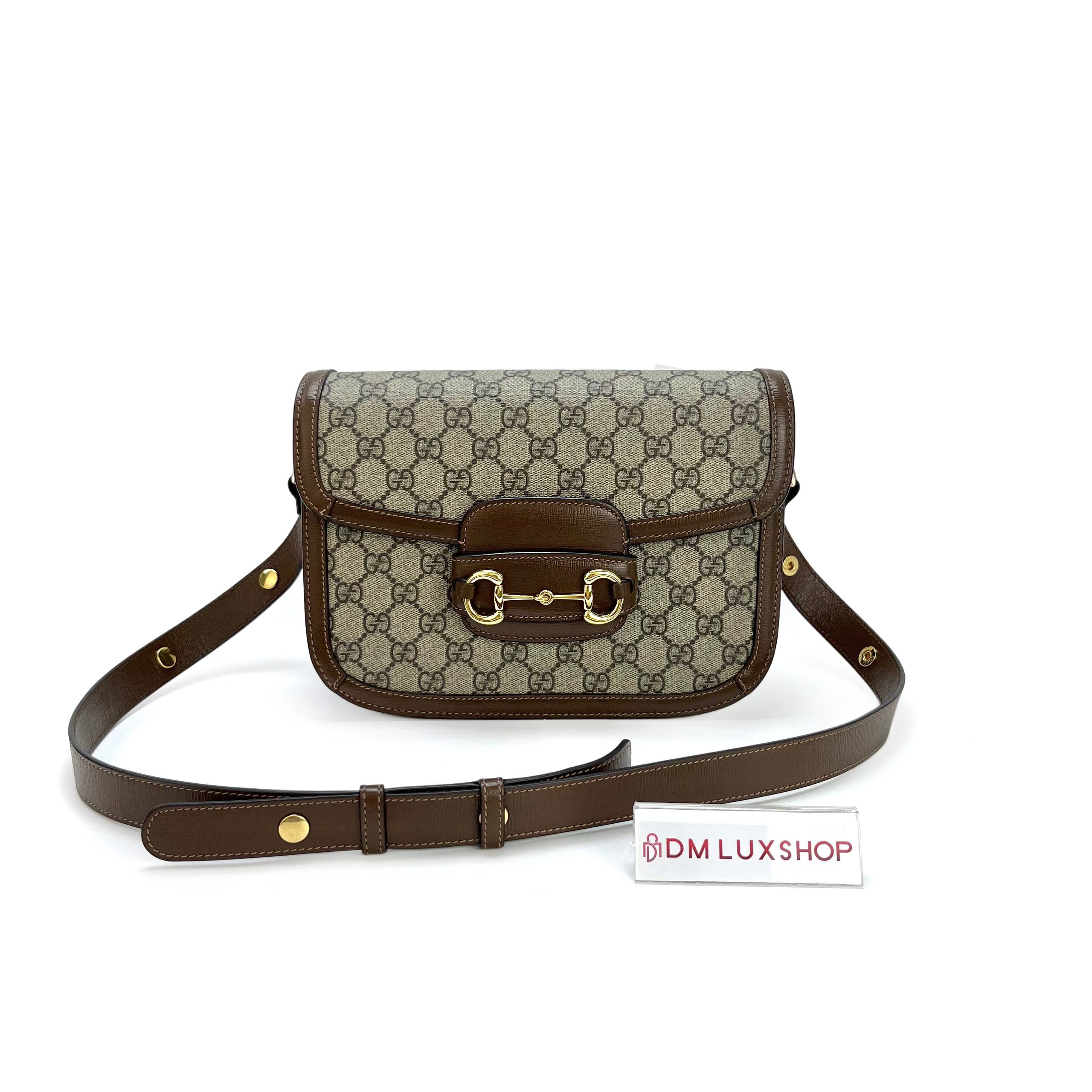 Gucci Horsebit 1955 Shoulder Bag Brown Medium GHW