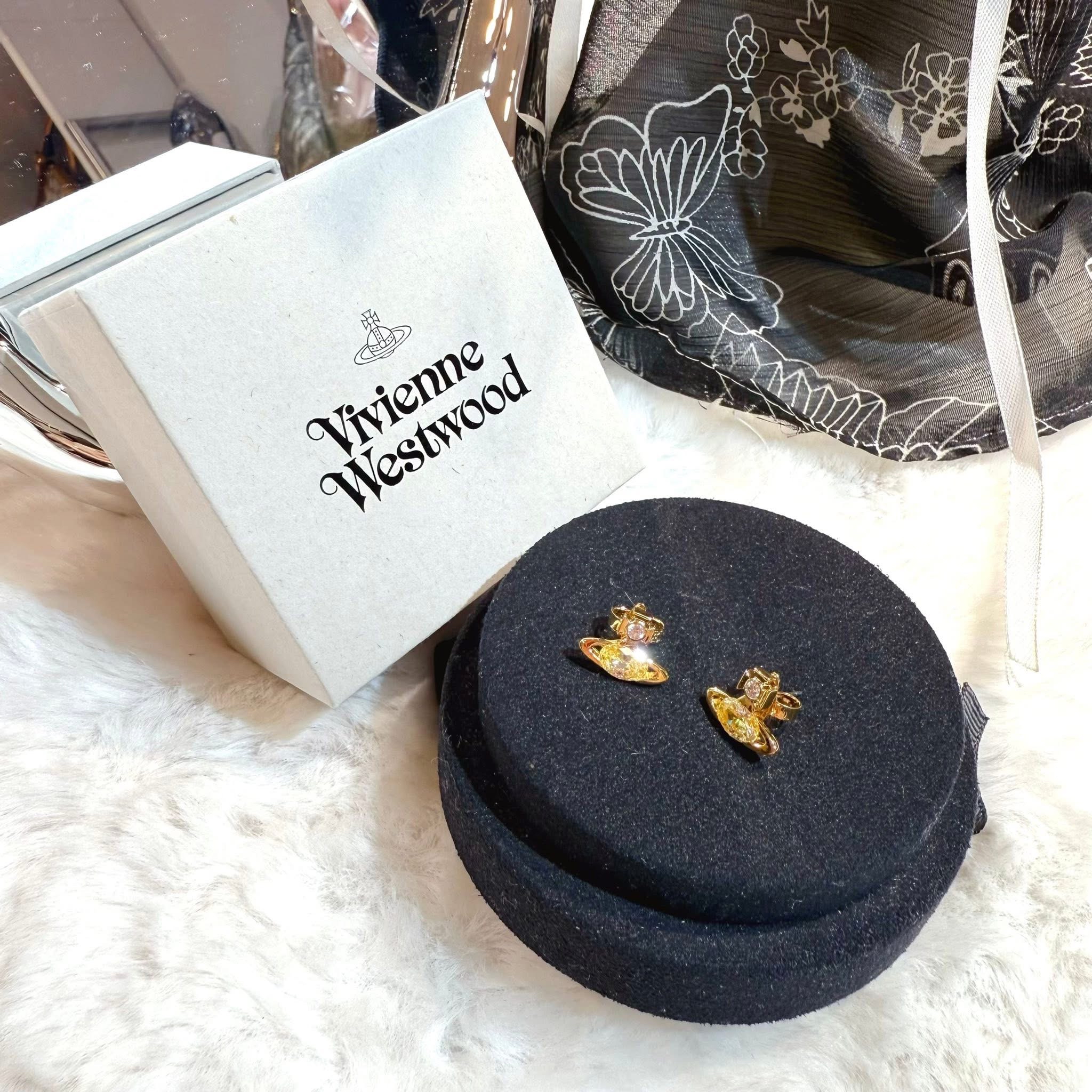 VW Allie earrings orb/yellow