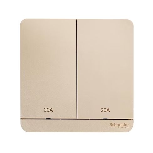 施耐德 AvatarOn 沉醉金 20A孖位 燈曲