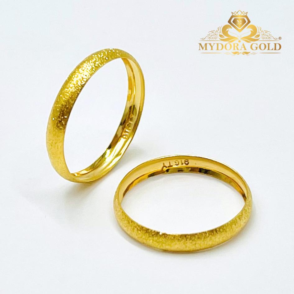 MYDORA Cincin Belah Rotan Full Pasir l EMAS 916/22K