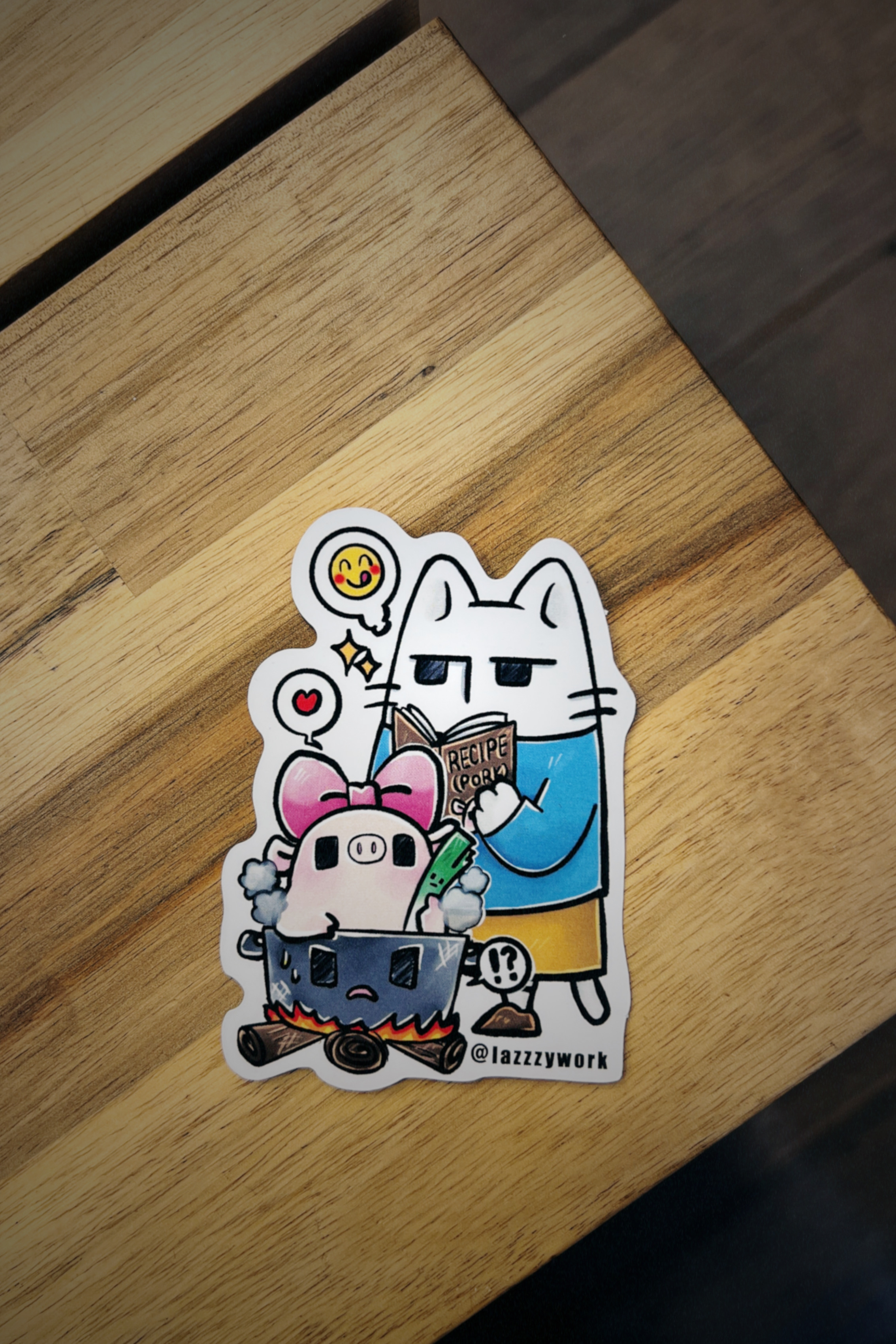 Lazzzywork 日常小劇場｜防水貼紙系列 