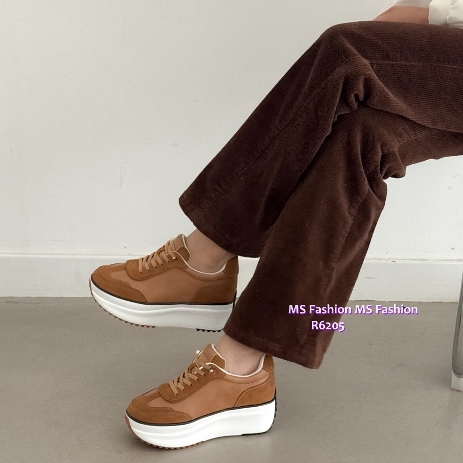 R6205 韓國🇰🇷真皮拼接Sneakers
