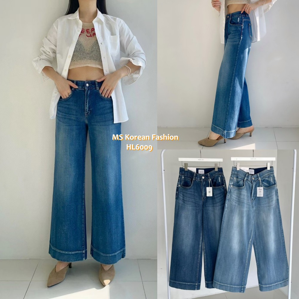 HL6009 韓國🌼Howluk靚洗水九分闊筒牛