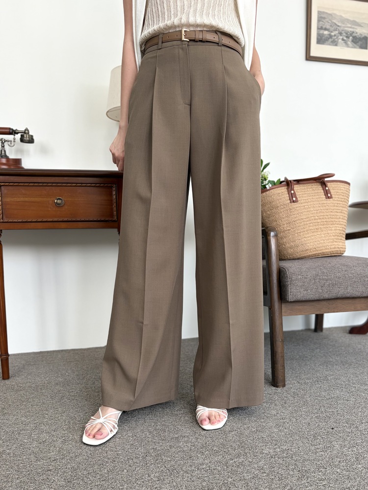 [輕薄!] Summer Timeless Rayon Pants (Brown)