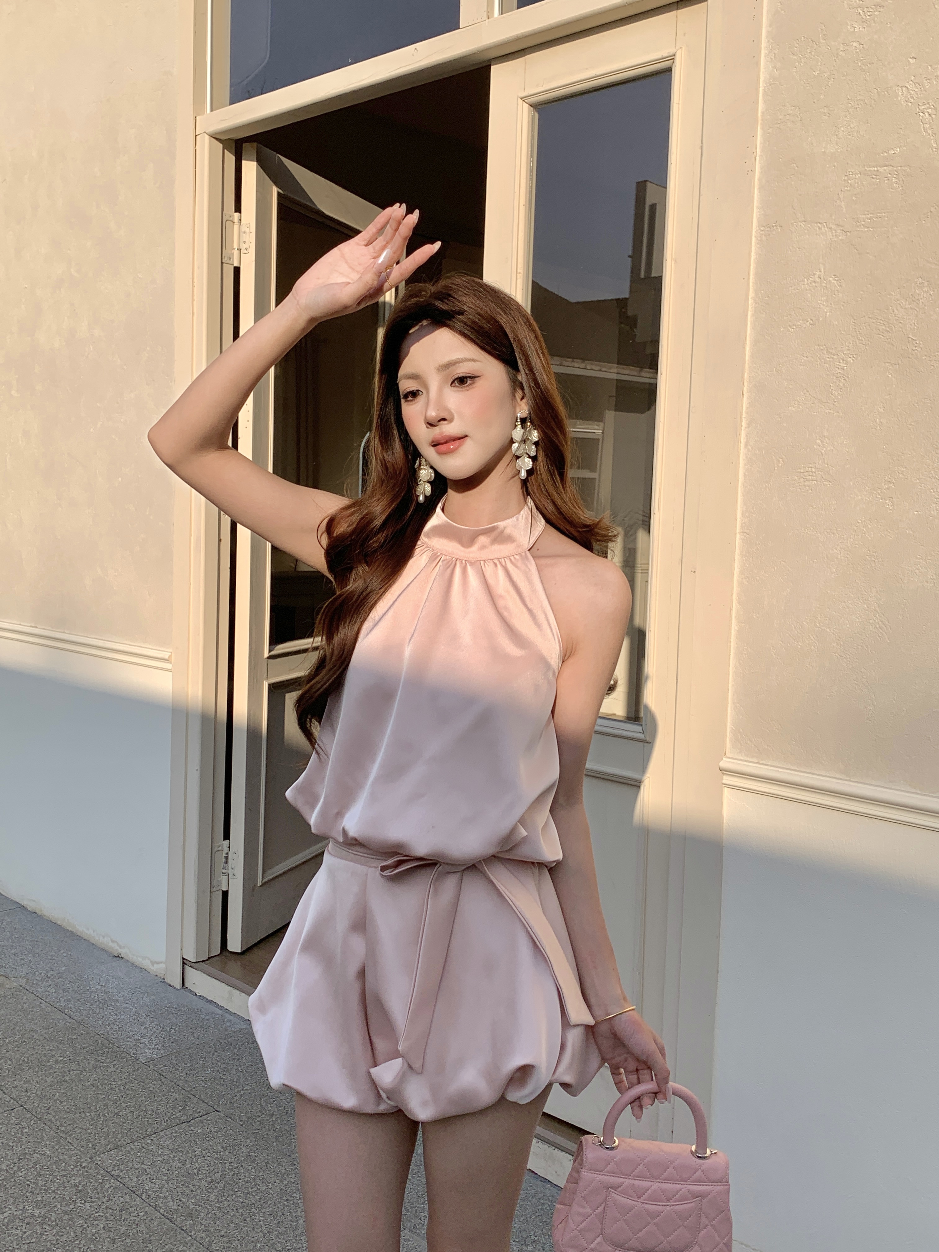 C21 新中式缎面套装