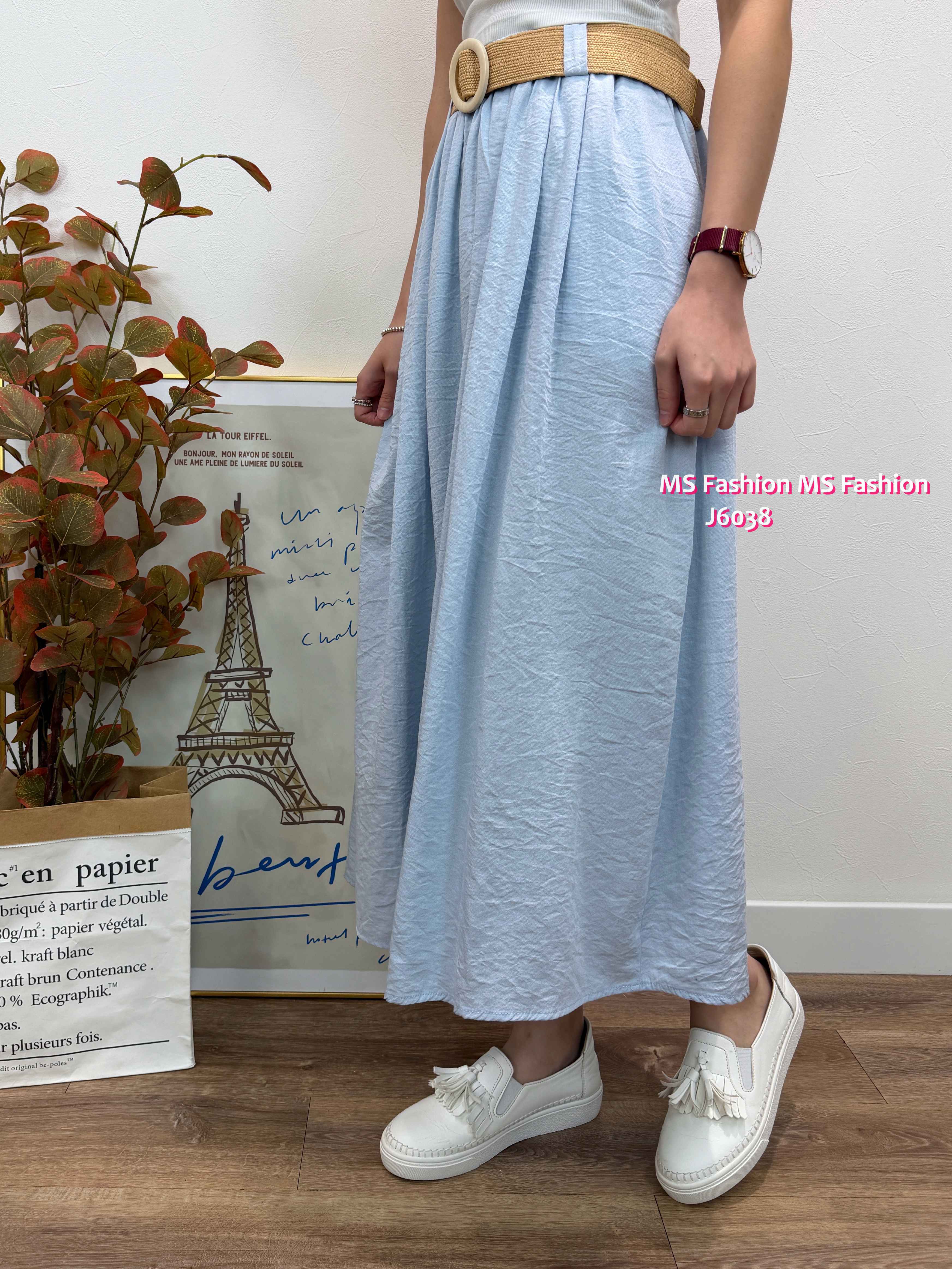 J6038 韓國🇰🇷連belt中長款半裙