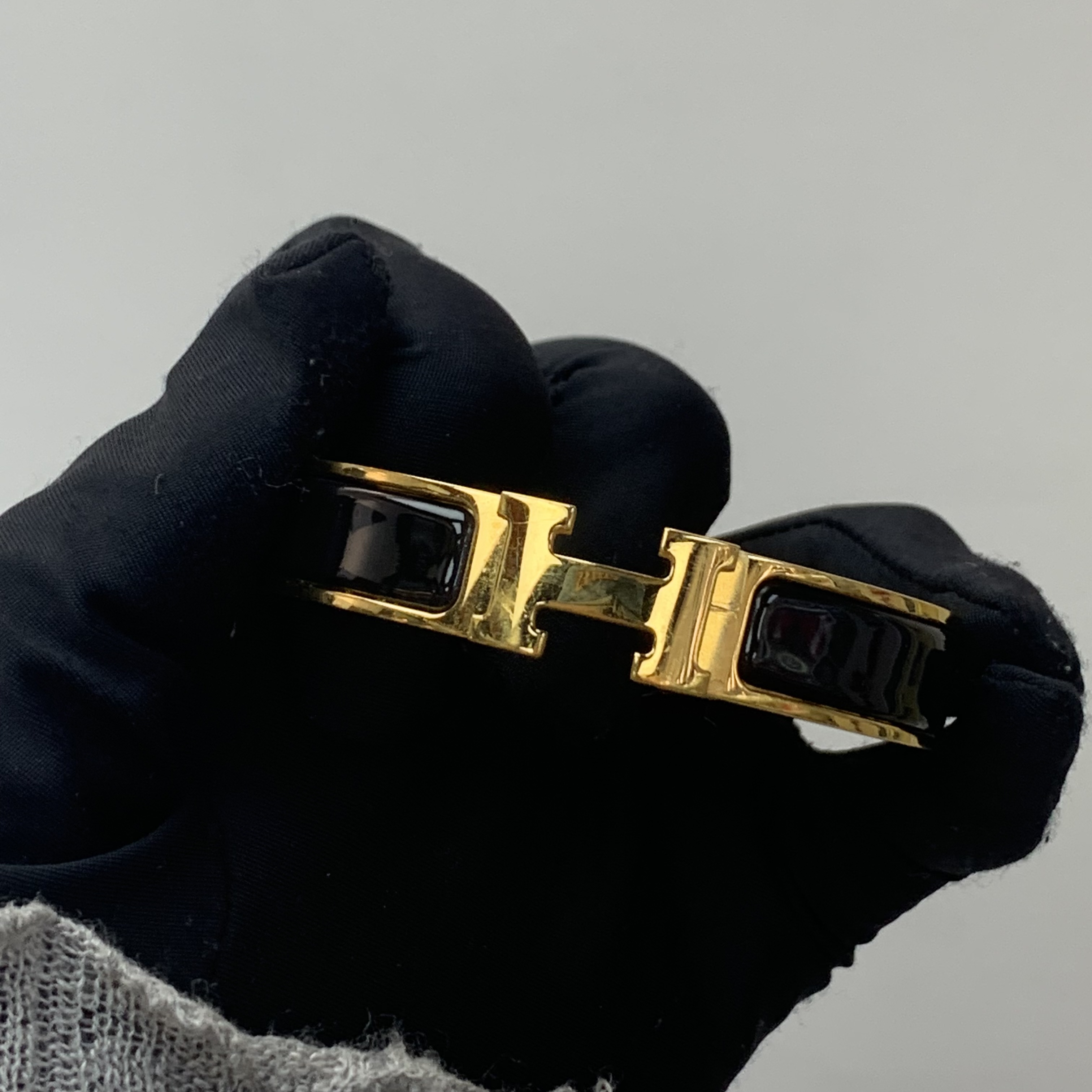 Hermes 黑色窄版手鐲