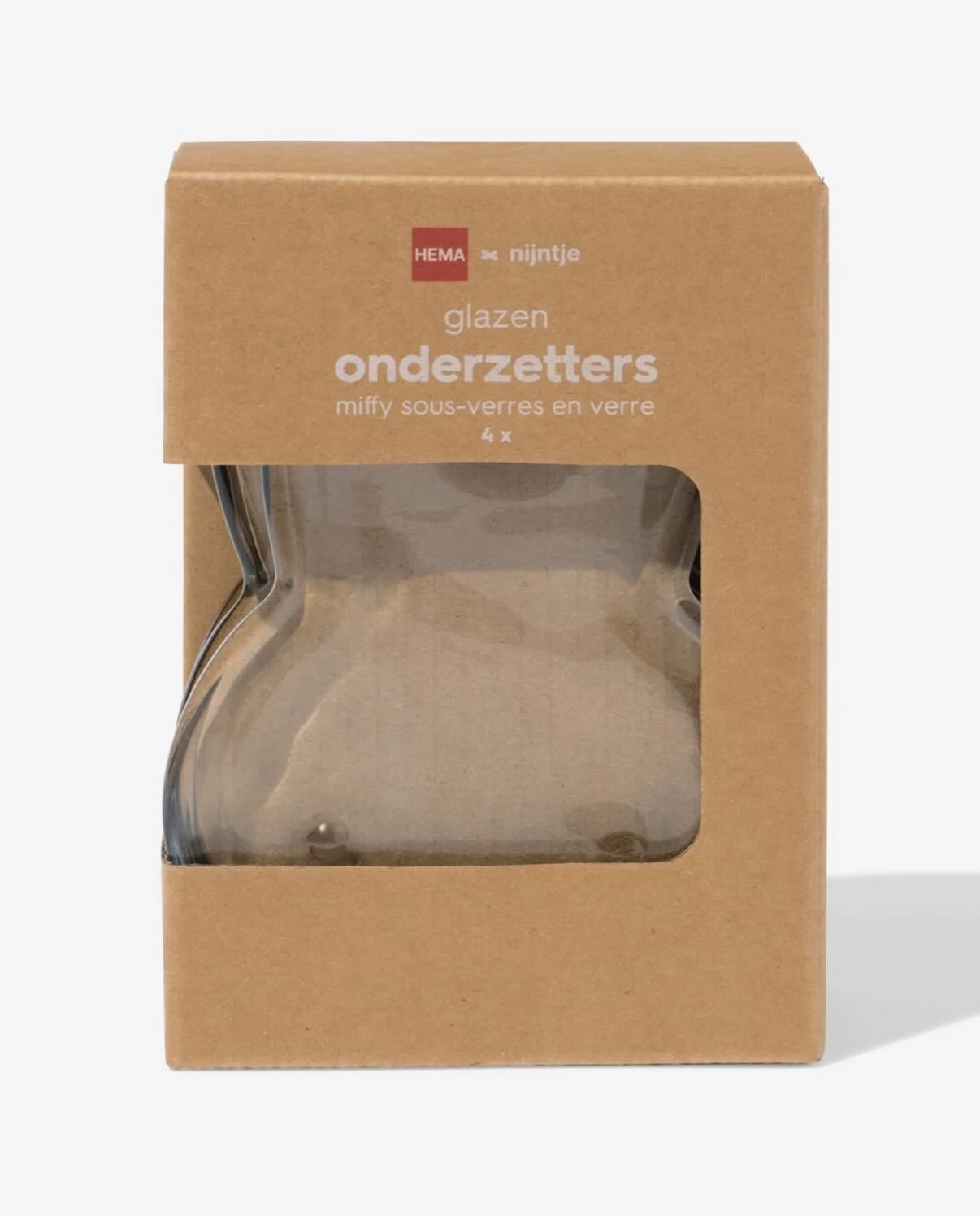 Miffy glass coaster set of 4