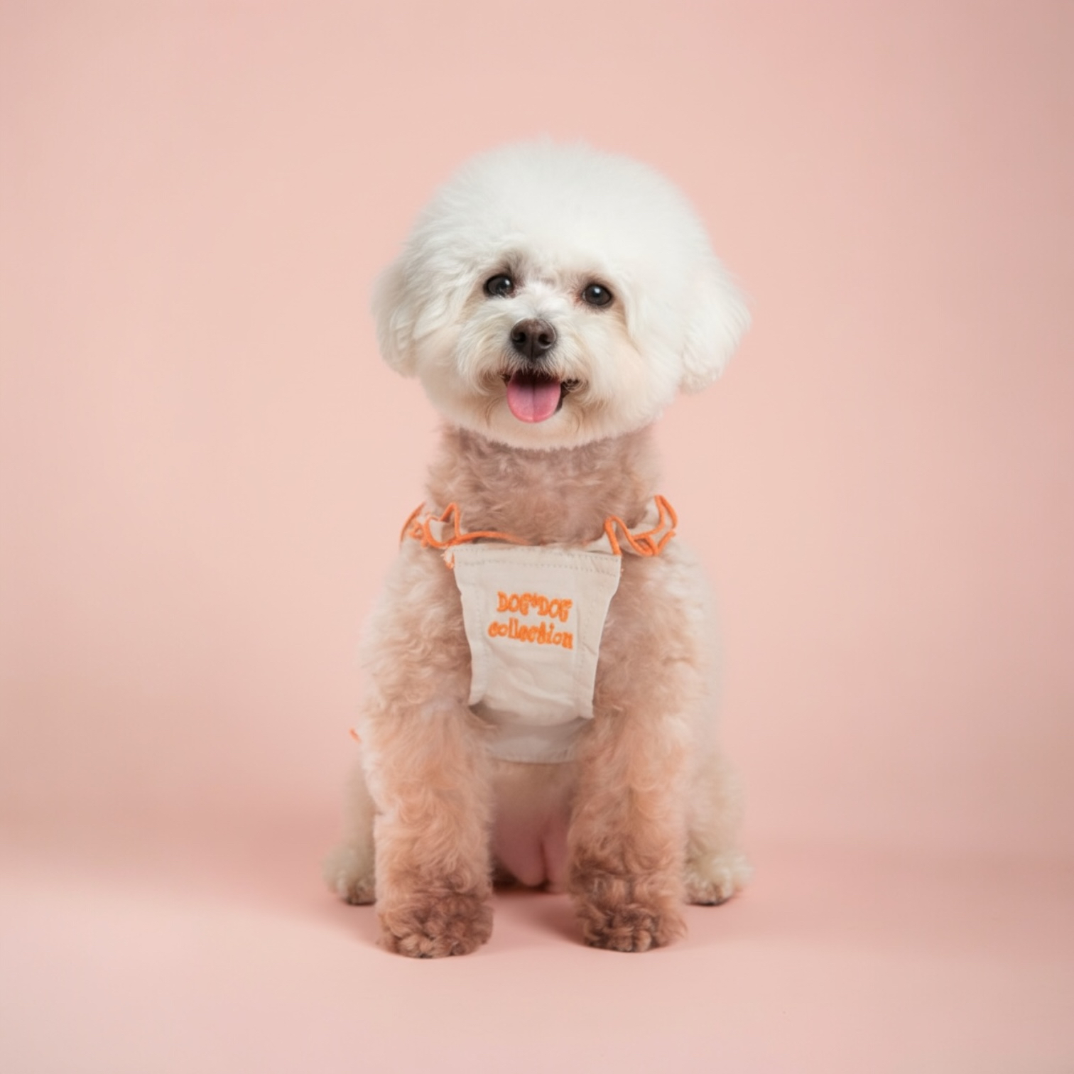 S491BN 縮褶吊帶裙-杏色 Retro Dress - Apricot