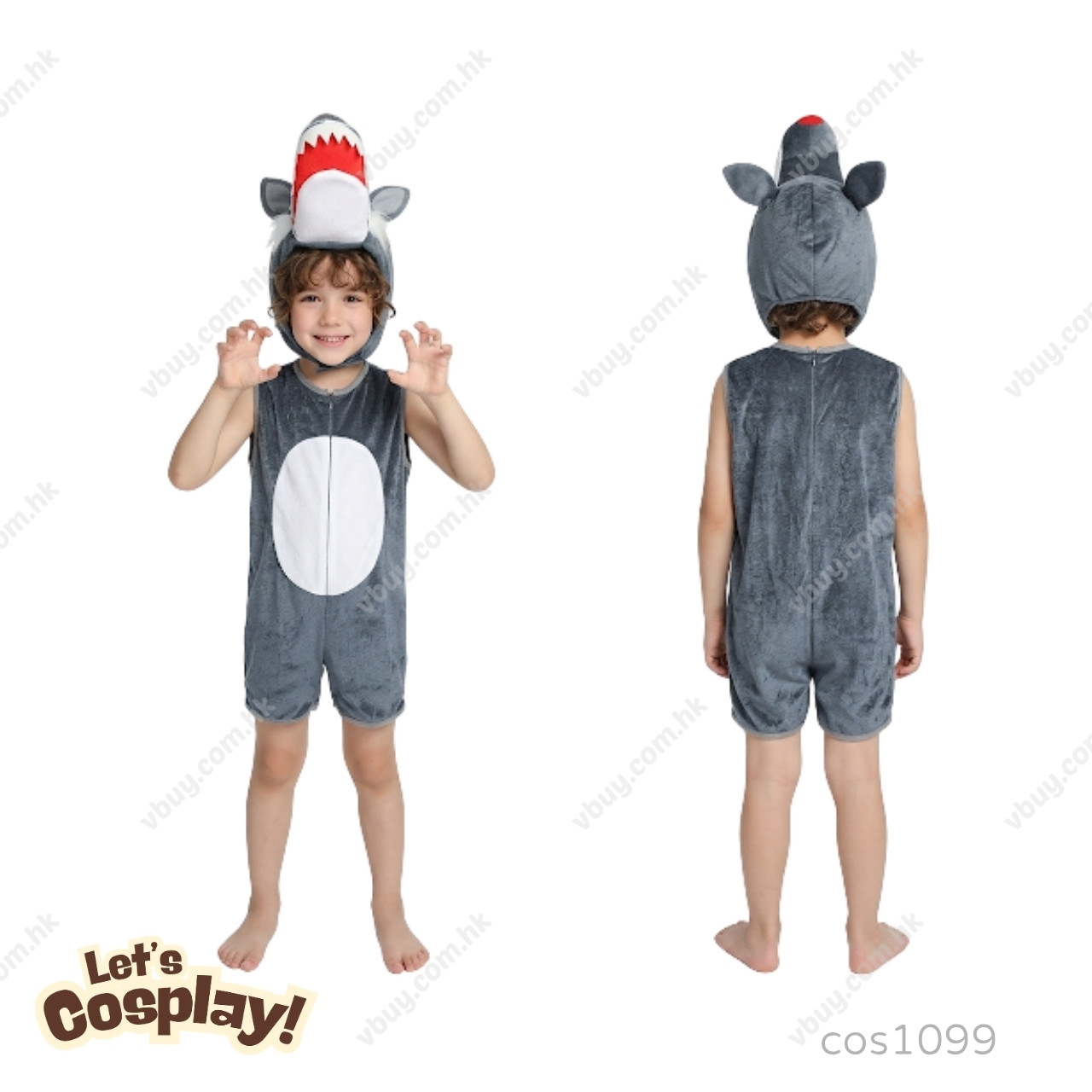 Lets Cosplay 兒童大灰狼Cosplay服裝 動物扮演服 童話故事角色 小紅帽World Book Day Costume 萬聖節服裝 cos1099