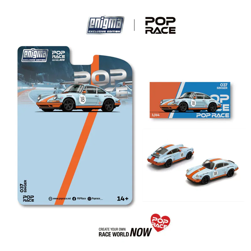 (預訂 Pre Order) POPRACE （ PRE037 ) SINGER RACING ORANGE/BLUE #18