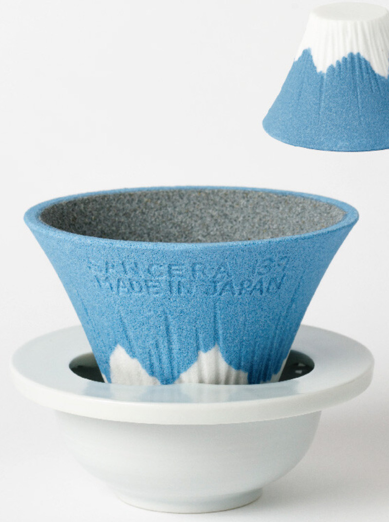 日本COFIL Fuji 富士山陶瓷咖啡濾杯 (藍色) (日本製)